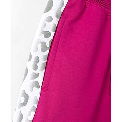 Pine Kids Knit Full Length Lounge Pant With Tape Design - Red