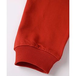 Pine Kids Knit Full Length Lounge Pant With Explore Print & Cargo Pockets - Red