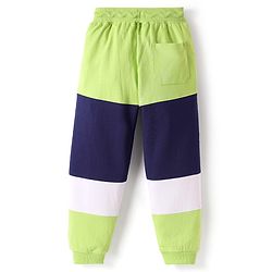 Pine Kids Knit Full Length Lounge Pant With Player Print & Cut & Sew Design - Lime Green