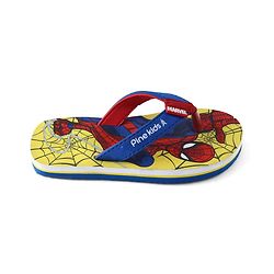Pine Kids Marvel Slip On Flip Flops With Spiderman Print - Yellow & Blue
