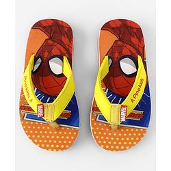 Pine Kids Marvel Slip On Flip Flops With Spiderman Print - Red & Orange