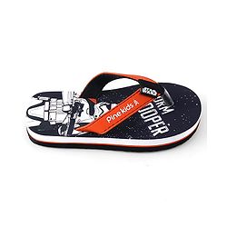 Pine Kids Lucas Slip On Flip Flops with Star Wars Print - Black