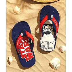 Pine Kids Lucas Slip On Flip Flops with Star Wars Print - Navy Blue