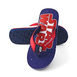 Pine Kids Lucas Slip On Flip Flops with Star Wars Print - Navy Blue