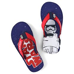 Pine Kids Lucas Slip On Flip Flops with Star Wars Print - Navy Blue