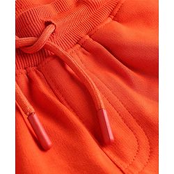 Pine Kids Knit Full Length Lounge Pants with Text Print -  Orange