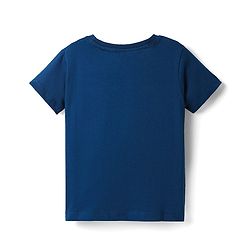Pine Kids Cotton Knit Half Sleeves T-Shirt with Beautiful Text Print - Navy Blue