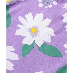 Pine Kids Cotton Knit Full Sleeves Top With Frill Detailing & Floral Print - Lilac