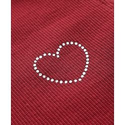 Pine Kids Cotton Knit Full Sleeves Solid Color Top - Dark Red