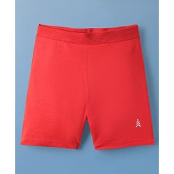 Pine Kids Cotton Knit Solid Colour Cycling Shorts - (Colour May Vary)
