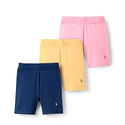 Pine Kids Cotton Lycra Knit Above Knee Length Solid Coloured Cycling Shorts Pack Of 3 ( Colour May Vary )