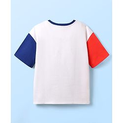 Pine Kids Marvel Single Jersey Knit Half Sleeves Drop Shoulder T-Shirts & Short Set With Spider-Man Graphics -Navy Blue & Red