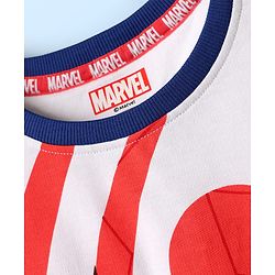 Pine Kids Marvel Single Jersey Knit Half Sleeves Drop Shoulder T-Shirts & Short Set With Spider-Man Graphics -Navy Blue & Red