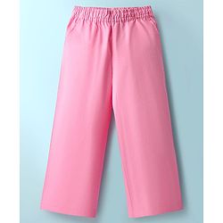 Pine Kids Poplin Woven Solid Color Full Sleeves Shirt & Culottes with Inner Top - White & Pink