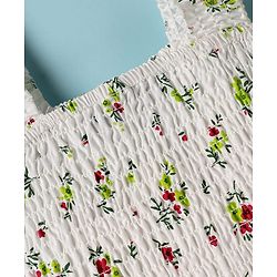 Pine Kids Poplin Woven Solid Color Full Sleeves Shirt & Culottes with Inner Top - White & Pink