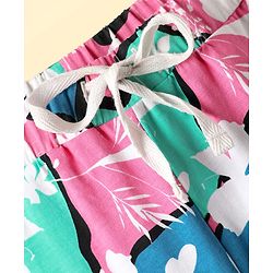 Pine Kids Cotton Knit Half Sleeves Night Suit With Text & Butterfly Print - Blue