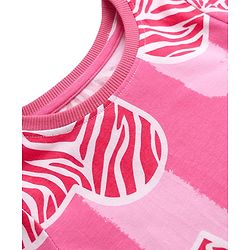 Pine Kids Single Jersey Knit Full Sleeves Co-ords Night Suit With Heart Print - Pink