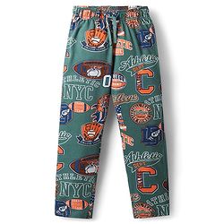 Pine Kids Single Jersey Knit Half Sleeves Co-Ord Night Suit with Sports Print - Foliage Green