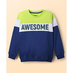 Pine Kids Cotton Knit Full Sleeves Sweatshirt With Awesome Print & Cut & Sew Design - Multicolor