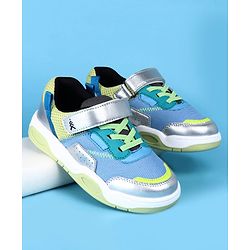 Pine Kids Casual Shoes with Velcro Closure - Green & Teal