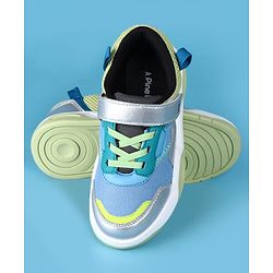 Pine Kids Casual Shoes with Velcro Closure - Green & Teal