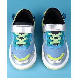 Pine Kids Casual Shoes with Velcro Closure - Green & Teal