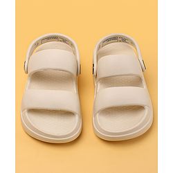 Pine Kids Solid Clogs With Back Strap - Beige