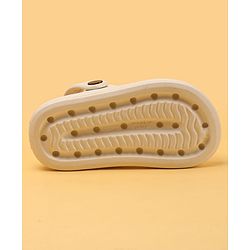 Pine Kids Solid Clogs With Back Strap - Beige