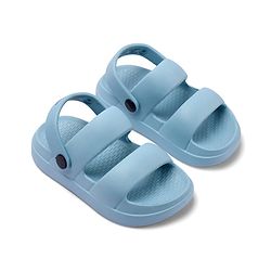 Pine Kids Back Strap Solid Color Clogs - Blue