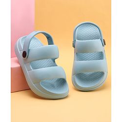 Pine Kids Back Strap Solid Color Clogs - Blue
