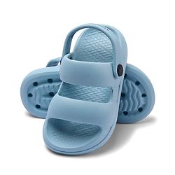 Pine Kids Back Strap Solid Color Clogs - Blue