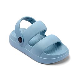 Pine Kids Back Strap Solid Color Clogs - Blue