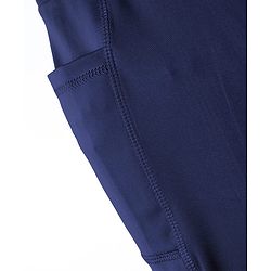 Pine Active Knit Full Length Premium Ultra Comfort Super Stretch Aero Soft Solid Color Leggings - Navy Blue