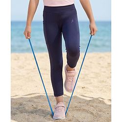 Pine Active Premium Knit Ultra Comfort Super Stretch Aero Soft Capri Leggings - Navy Blue