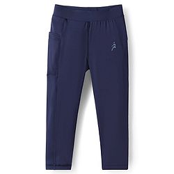 Pine Active Premium Knit Ultra Comfort Super Stretch Aero Soft Capri Leggings - Navy Blue