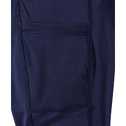 Pine Active Premium Knit Ultra Comfort Super Stretch Aero Soft Capri Leggings - Navy Blue