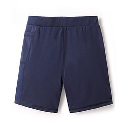 Pine Active Premium Knit Ultra Comfort Super Stretch Aero Soft Solid Cycling Shorts - Navy Blue