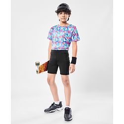 Pine Active Premium Knit Ultra Comfort Super Stretch Aero Soft Solid Cycling Shorts - Navy Blue