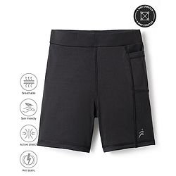 Pine Active Premium Knit Ultra Comfort Super Stretch Aero Soft Solid Cycling Shorts - Navy Blue