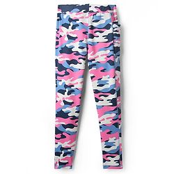 Pine Active Knit  Full Length Super Stretch Leggings with Camouflage Print - Pink
