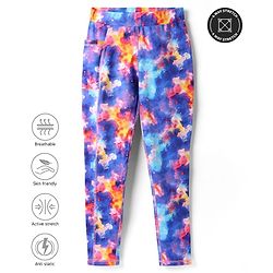 Pine Active Knit Full Length Super Stretch Printed Leggings - Multicolor