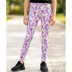 Pine Active Full Length Super Stretch Printed Leggings - Pink