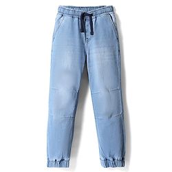 Pine Kids Denim Woven Full Length Washed Jeans - Blue
