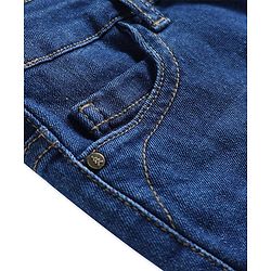 Pine Kids Woven Full Length Washed Denim Jeans - Blue
