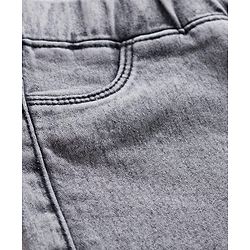 Pine Kids Denim Woven Ankle Length Washed Jeggings - Black