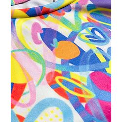 Pine Active Knit Half Sleeves High Stretch T-Shirt With Splash Print - Multicolour