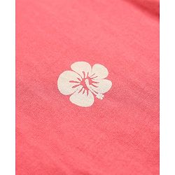 Pine Kids Single Jersey Knit Half Sleeves Night Suit With Text & Floral Print - Black
