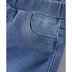 Pine Kids Woven Ankle Length Washed Denim Jeggings - Blue