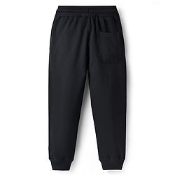 Pine Kids Cotton Knit Full Length  Lounge Pant With Game Print - Black