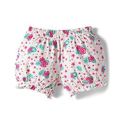 Pine Kids Cotton Elastane Knit Bloomers with Floral Print Pack of 3 (Color May Vary)